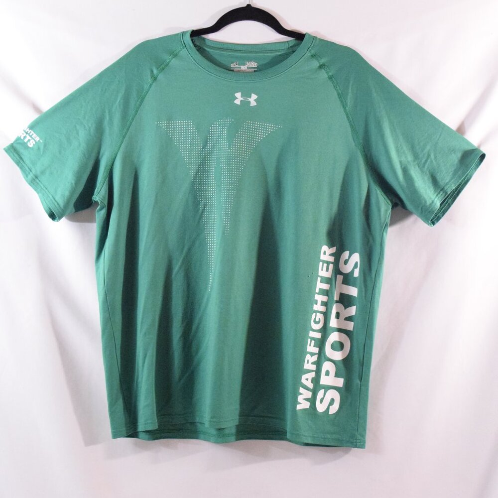 Under Armour Men's Warfighter Sports Green xl Active Wear Compression T-shirt